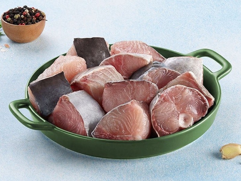 River Pangash Fish Steaks Without Head pieces (Size: 1.6kg)
